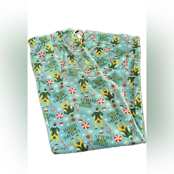 Men’s Elf lounge pants pajama bottoms colorful Smiling is my favorite - Picture 1 of 12